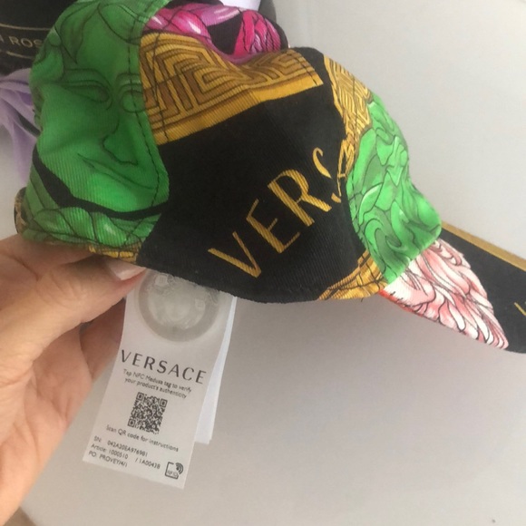 Versace Kids Logo Baseball Cap Medusa Stretch Print M - Picture 3 of 5